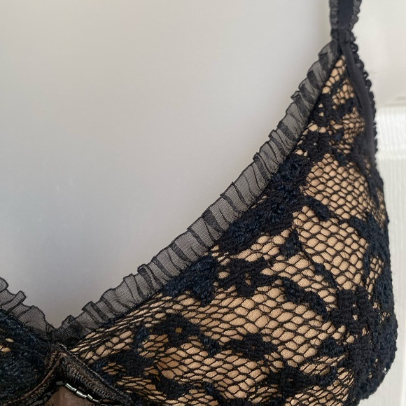 Ann Ferriday Vintage Dress Black Lace Slip Dress Sleeveless Straps size OS - Picture 9 of 16